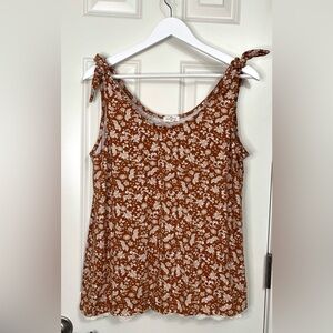 Mason & Belle Floral Tie Tank Top